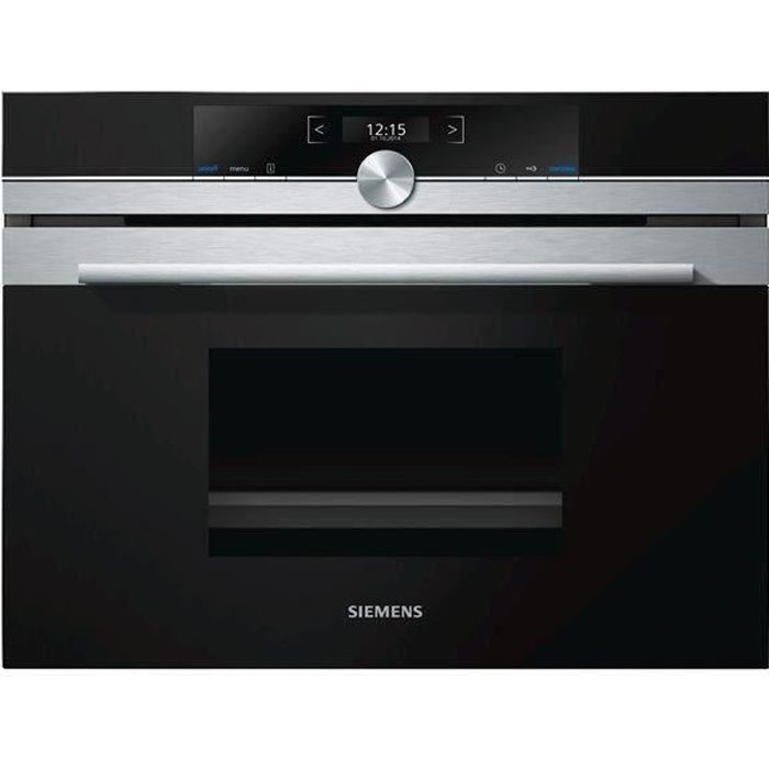 SIEMENS CD634GBS1 Four vapeur fullSteam encastrable - 38 L - 1,9 kW - L45 cm - Inox anti trace