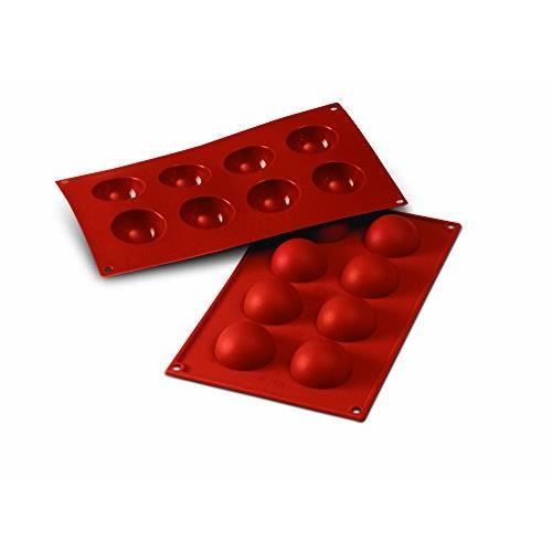 Silikomart 20.004.00.0060 SF004 Moule Forme Demi-Sphères 8 Cavités Silicone Terre Cuite SF004-C