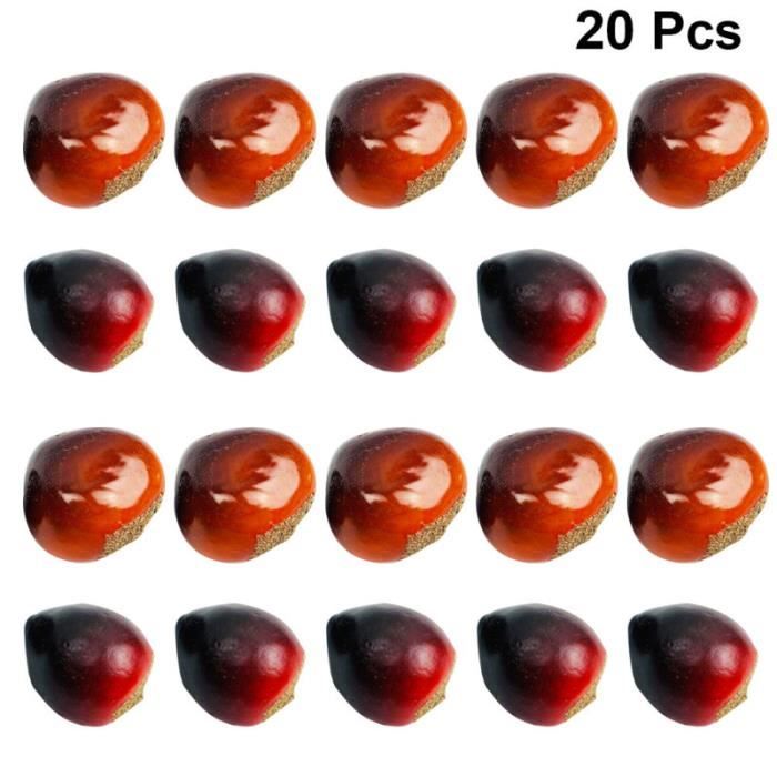 20 pièces châtaignes chinoises ornements de noix simulés décor de bureau créatif accessoire de BUFFET - BAHUT - ENFILADE