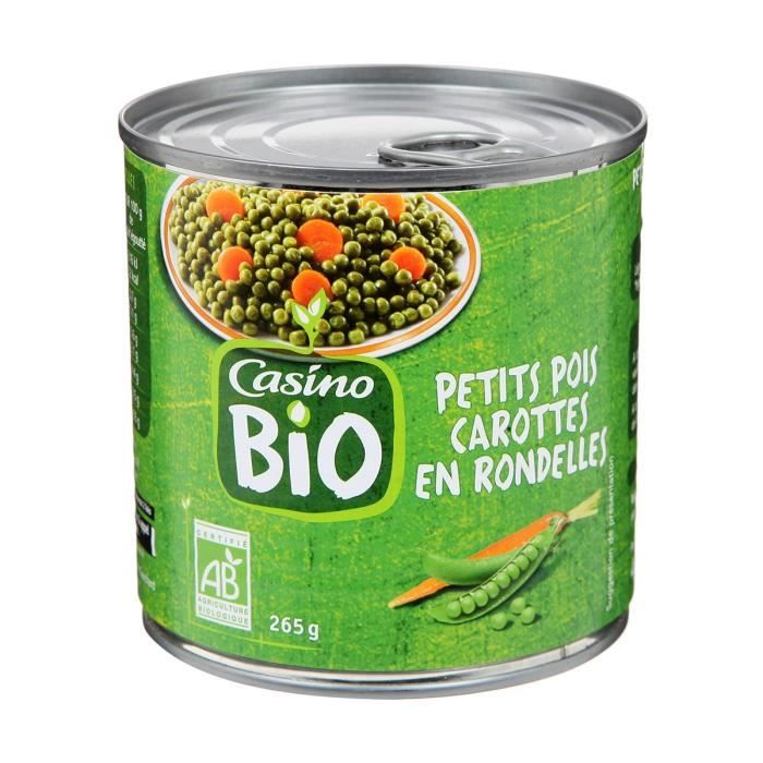 Petits pois et carottes rondes bio - 265 g