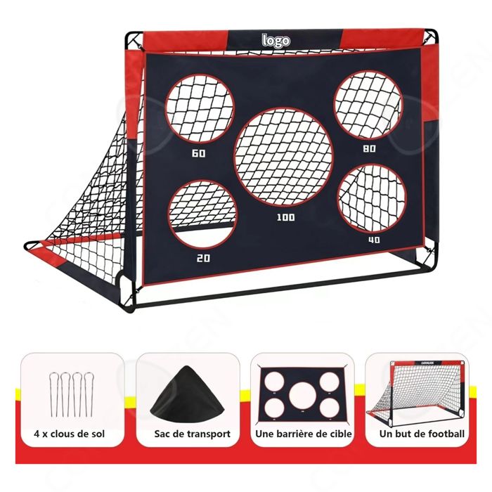 Mineup - Filets Cible Pour Entraînement Football - 2 Pièces 58x65 Cm - Sangles Réglables Pour Améliorer La Précision Des Tirs