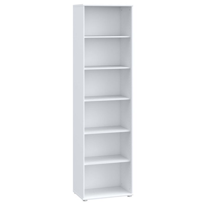 Bibliothèque / Étagère H. 198 x L. 54 cm décor blanc - MARIA Meubletmoi Bibliothèque / Étagère H. 198 x L. 54 cm décor blanc - MARIA Meubletmoi
