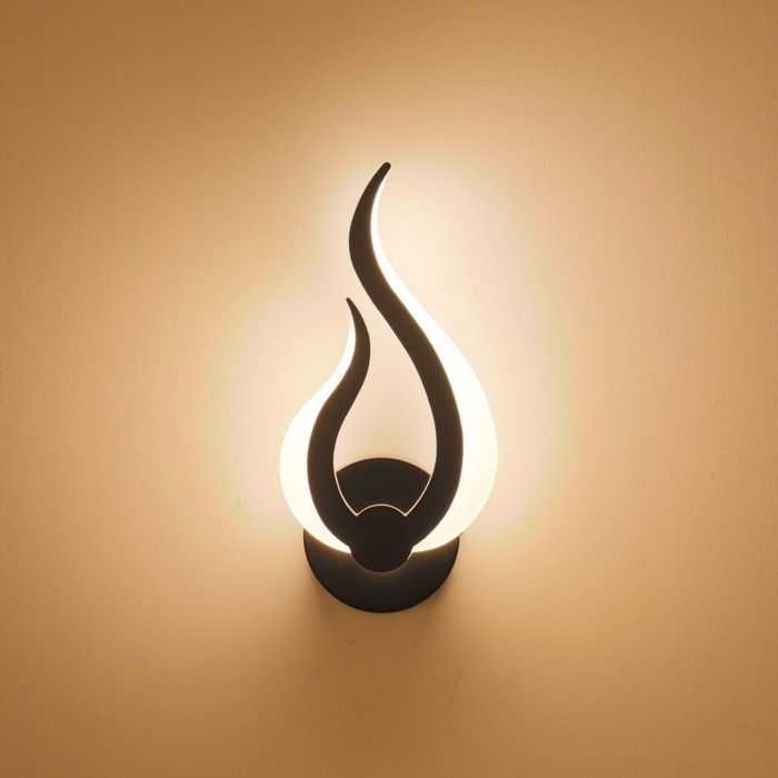 Applique murale LED dintérieur télécommandée 10W éclairage tricolore à intensité variable veilleuse (noir)