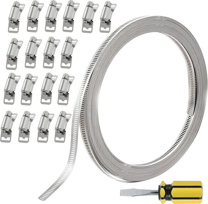ZEACCT 20 Pièces Collier De Serrage Tuyau 13-19mm Acier Inox 304 - Collier à Vis Sans Fin