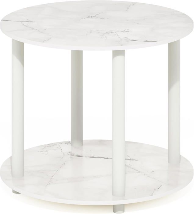 Elodie Table d'Appoint en Acrylique à 3 Niveaux Petite Table de Bout Petits Espaces Déco Maison avec 3 Rangements Noir