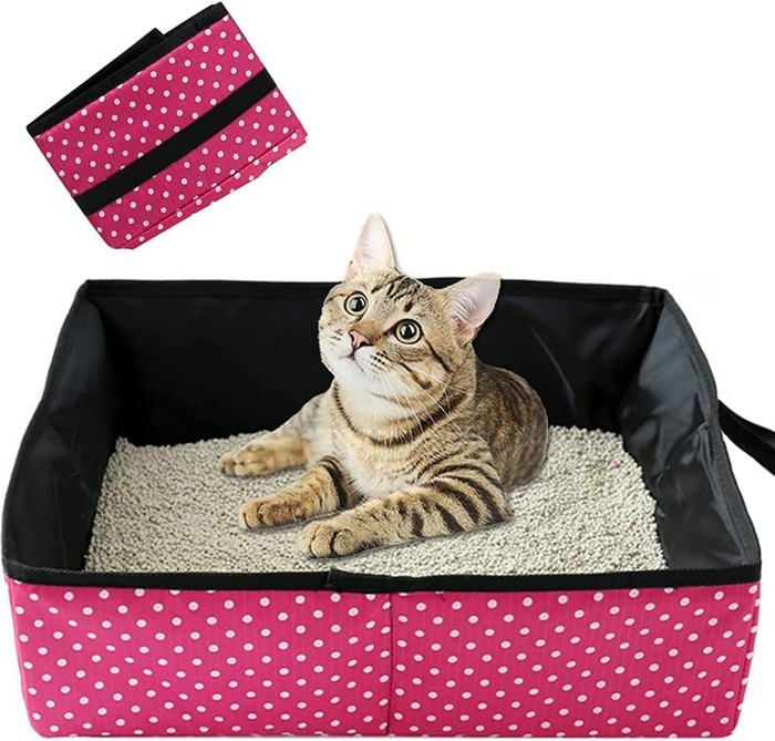 Comparer les prix de Bac à litière pour chat pliable et portable bac à litière générique imperméable propre et doux pour lextérieur et la maison