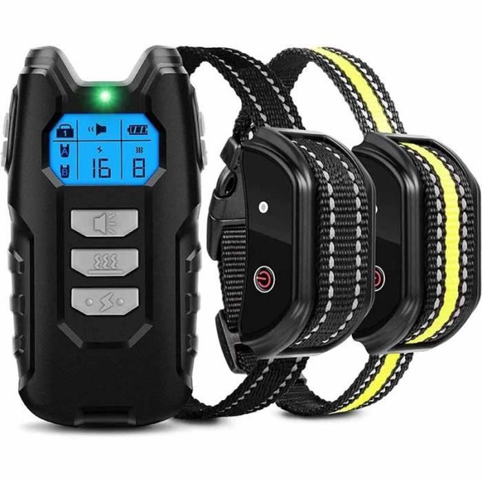 Comparer les prix de Collier de Dressage YWEI - 1000m Portée - Double Canal - 3 Modes de Formation - IP67 Étanche - Rechargeable - Pour 2 Chiens