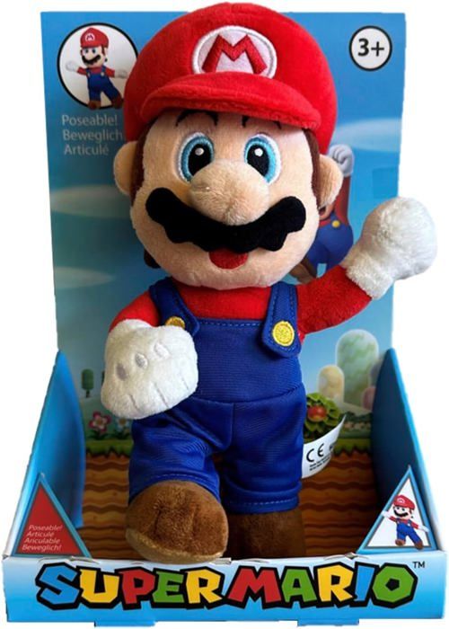 Peluche - Nintendo - Super Mario - 25 cm - Articulée - Rouge