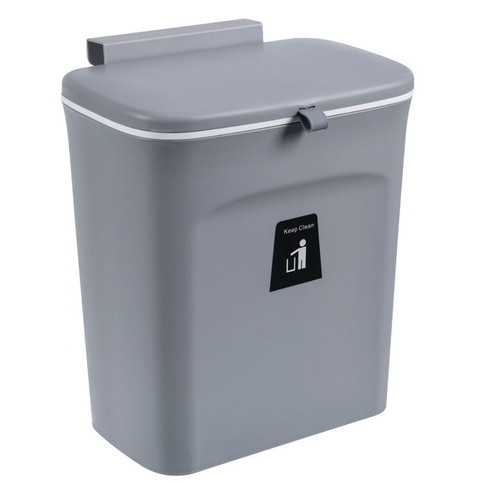 ARTOCT Petit Bac à Compost de Cuisine 3 L, Poubelle Sous Évier Suspendue Avec Couvercle pour Porte d'Armoire de Cuisine