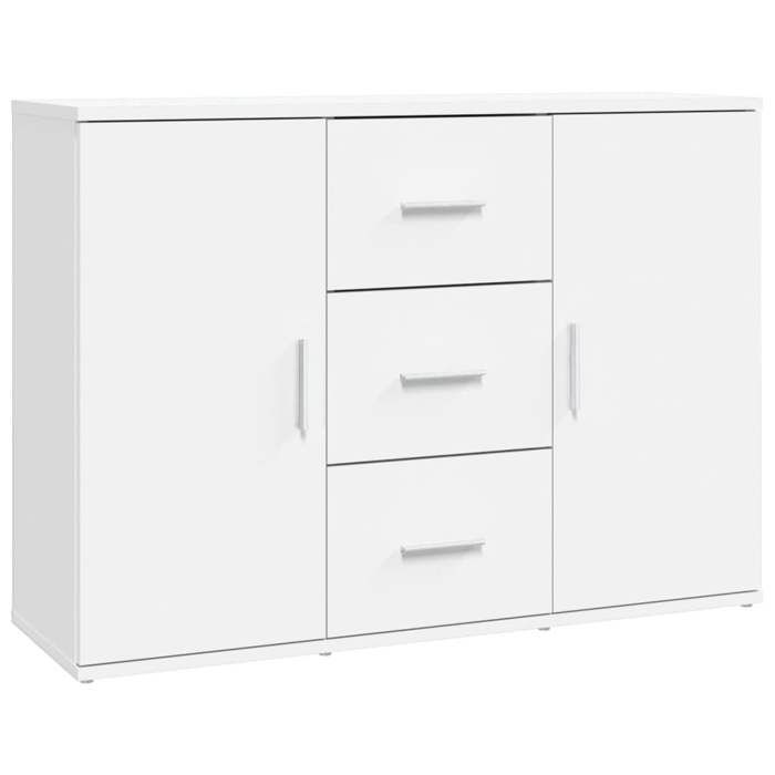 Buffet - HELLOSHOP26 - 91 x 295 x 65 cm - Bois dingénierie - 2 portes - 3 tiroirs
