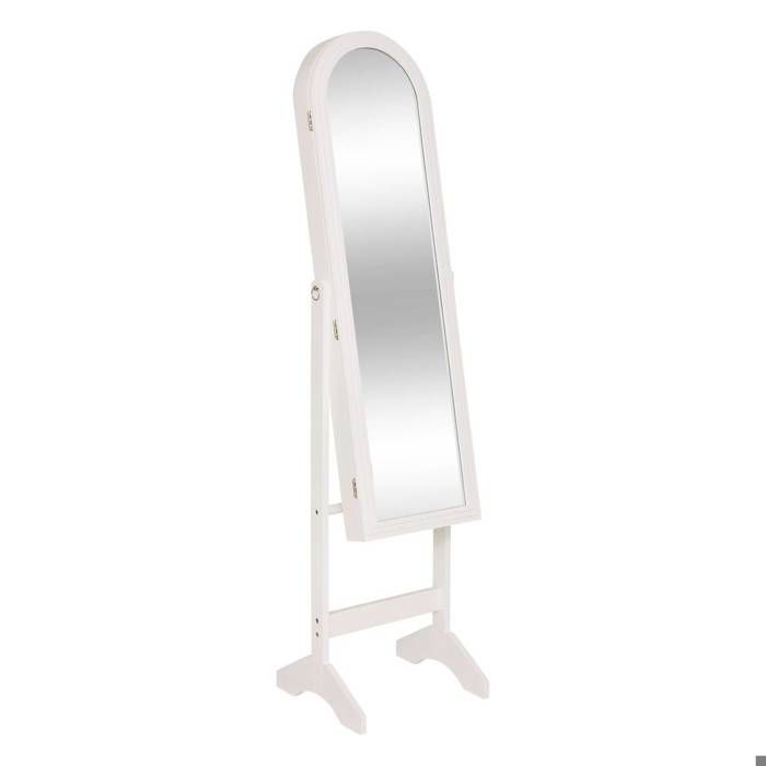 Boîte à Clés Miroir Atmosphera Wild Romance - Blanc, MDF, 20x8.5x28cm, Rangement Entrée