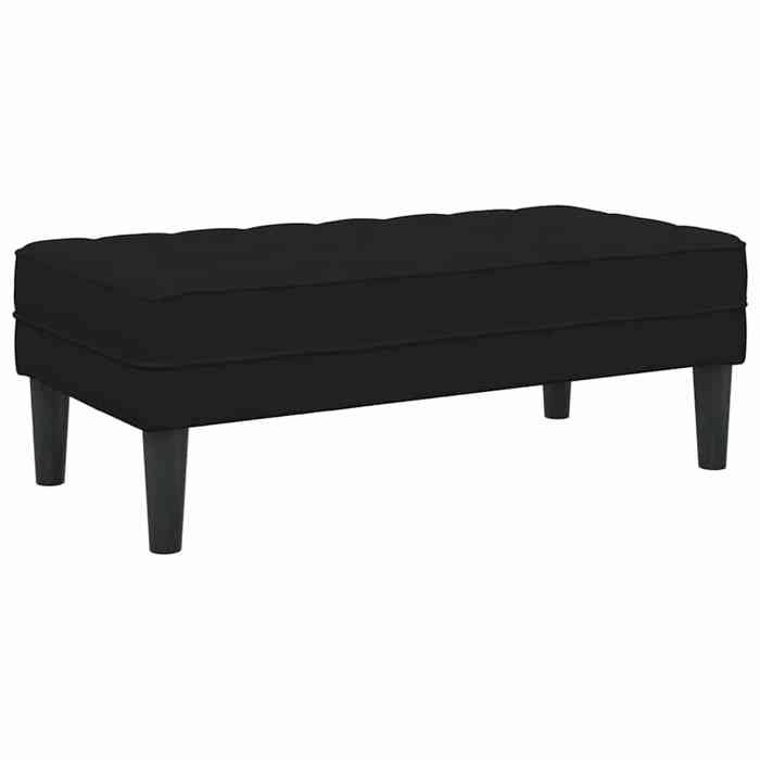 BEST-HOME Banc banquette bout de lit - Noir 113x57x39 cm Velours1parcel6248