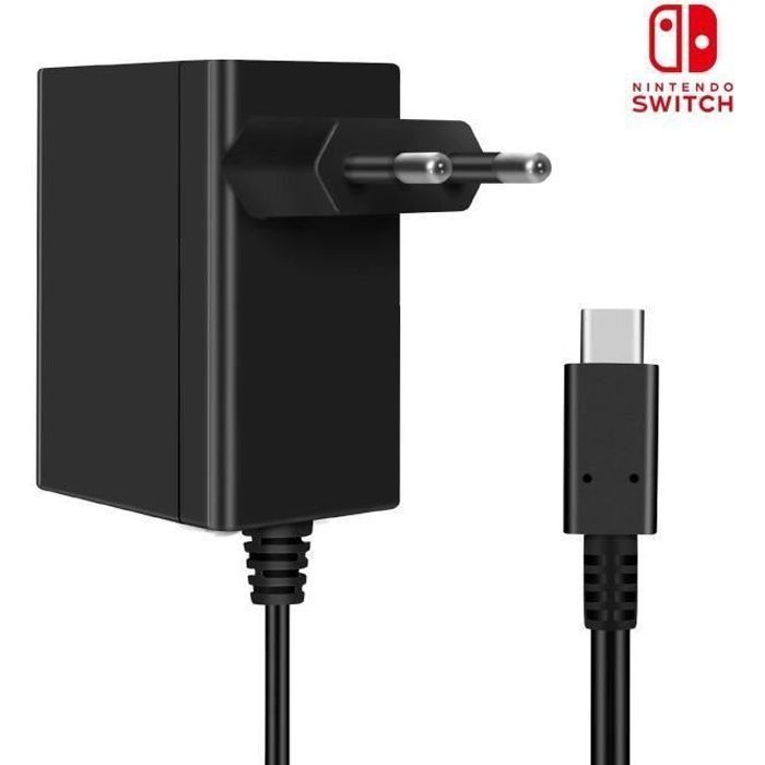 Adaptateur Secteur Nintendo Switch Chargeur de Voyage Câble Type C - vue 2