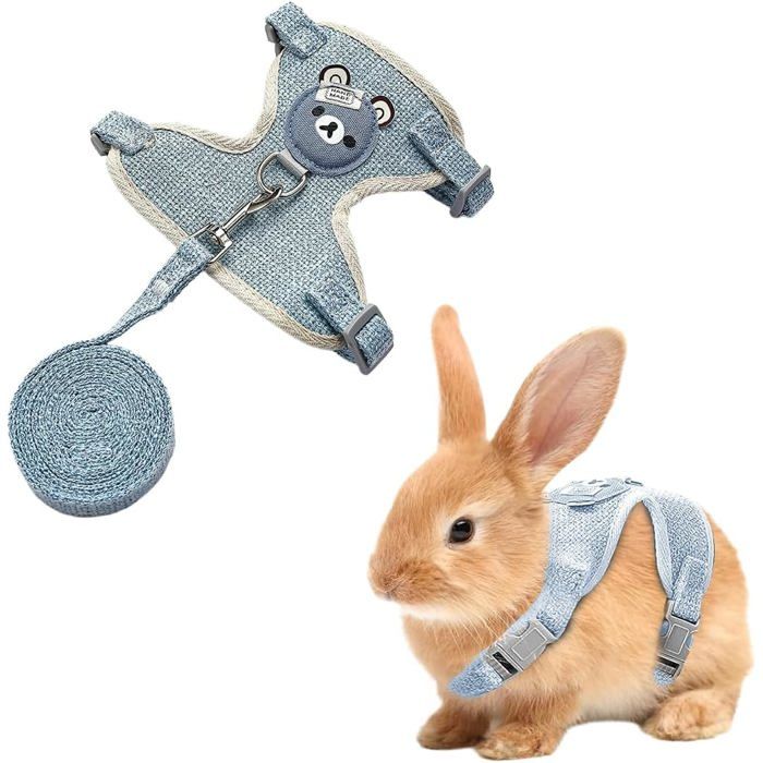 Meilleurs prix pour Laisse pour Lapin Accessoires Harnais pour Lapin Colliers et laisses pour Petits Animaux réglable Respirant (Rose)