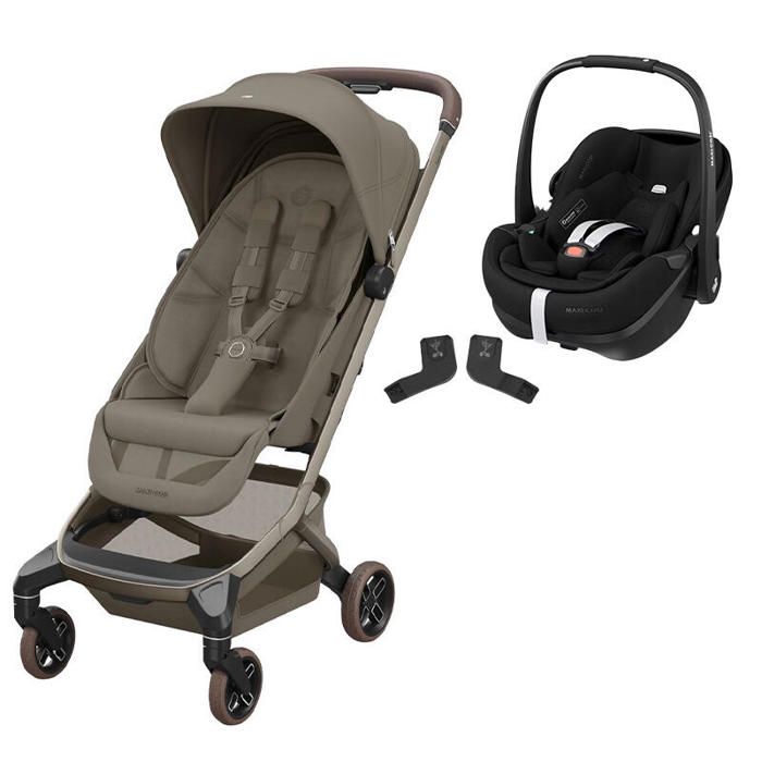 MAXI COSI - Poussette Duo Fame Cabin + Siège auto Pebble 360 Pro 2 Oak Truffle
