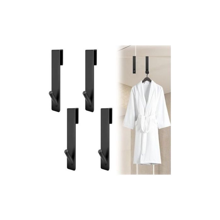 4 Pièces Crochet Paroi Douche Crochets de Porte de Douche en Acier Inoxydable Accroche Serviette Salle de Bain pour