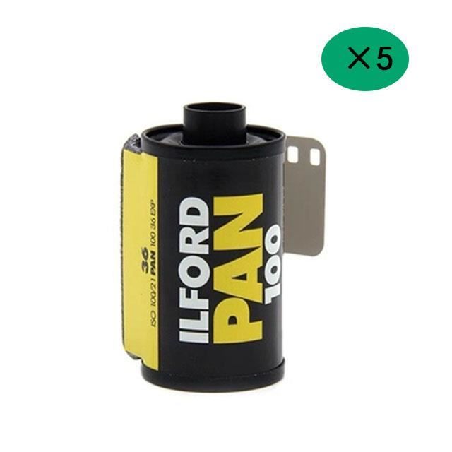 5 rouleauxFilm noir et blanc Original ILFORD135 PAN100 Ilford 100 36