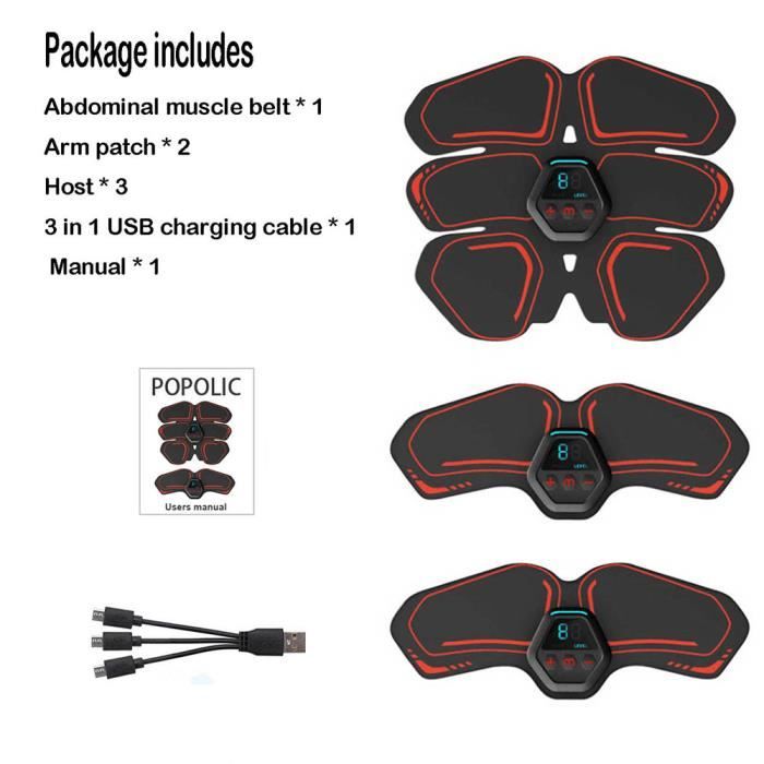 Ceinture abdominale EMS ventre plat pour musculation et fitness