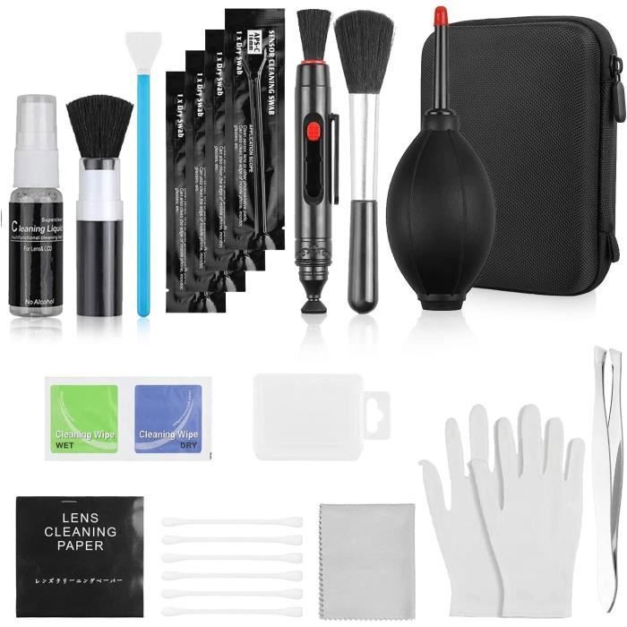 14 en 1 Kit de Nettoyage pour appareils Photo Reflex Numériques,Nettoyage pour Caméra(Canon, Nikon, Pentax, Sony)