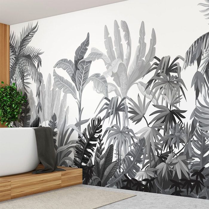Papier peint panoramique jungle préencollé akela H 250 x L 480 cm ...