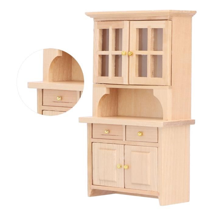 Armoire Miniature En Bois 1:12 Pour Maison De Poupée, Blanc, 7,4 Cm, 4 Unités, Décor Pour Salon Et Chambre