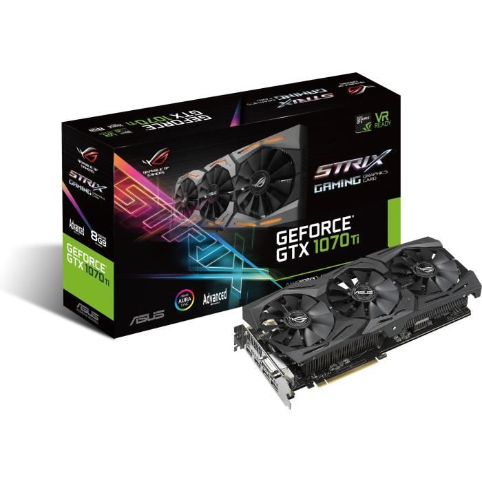 Acheter ASUS Carte Graphique STRIX-GTX1070TI A8G GAMING Reconditionné - 149,00 € ASUS Carte Graphique STRIX-GTX1070TI A8G GAMING Reconditionné - Asus reconditionné disponible sur Cdiscount Seconde Vie