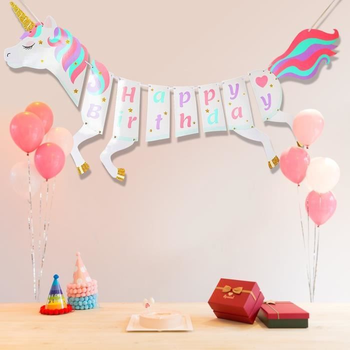 Déco Anniversaire VIKSAUN - Bannière "Happy Birthday" Bleu, 2 Pièces, 5m De Ruban