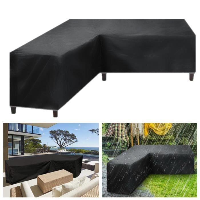 Housse De Table Ronde De Jardin DKLE - 160x70 Cm - Etanche, Coupe-vent Avec Cordon De Serrage - Protection Extérieure