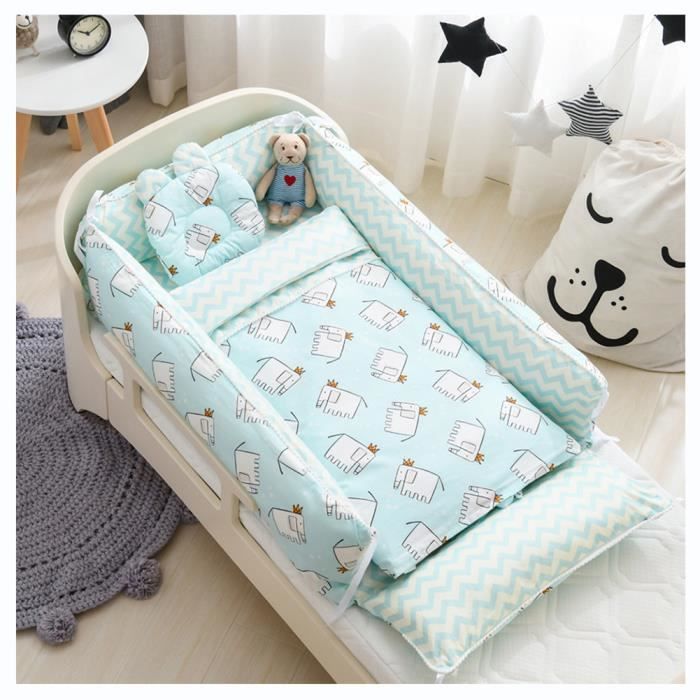Lit De Bebe Portable 3 Pieces Berceau Pliable Nouveau Ne Lit De Voyage Pour Bebe Chateau 90x50xcm Cdiscount Pret A Porter