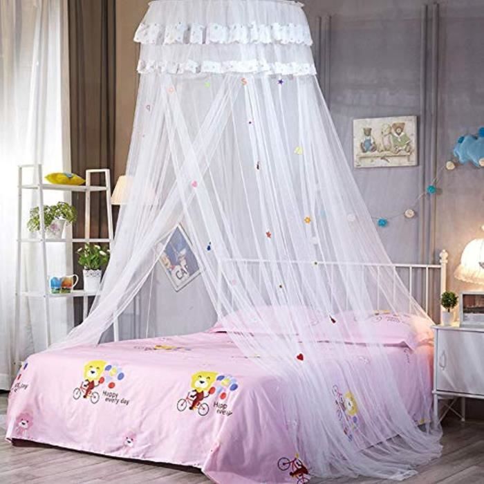 Ciel De Lit Bebe Nlsqs Moustiquaire A Baldaquin De Lit King Size Avec Rideau Fluorescent Starsbed Pour Le Camping Ou La Chambre Cdiscount Maison