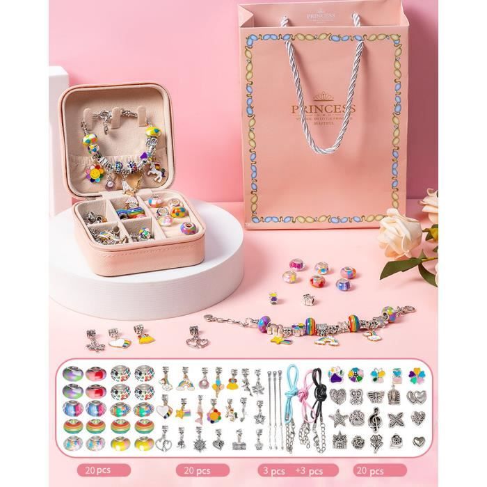 Kit de fabrication de bijoux, Bracelet à breloques, collier