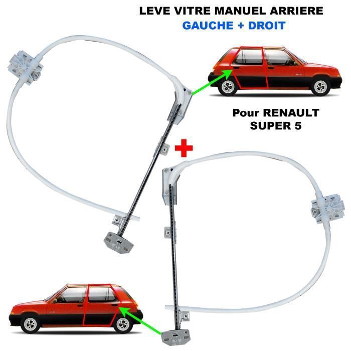 Leve-Vitre Manuel Arrière Droit Pour Renault Super 5 (1984-1996) - Pièce Neuve PARTSLINE