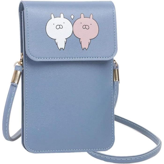 Petit Sac BandouliereSac De T?�l?�phone Portable En Cuir Pu Mignon Avec ??cran Tactile Clair 