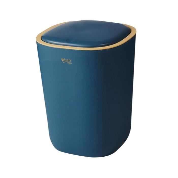 Mini Poubelle De Bureau Avec Couvercle Rabat - 17.5x13.3cm En ABS Jaune, Pour Déchets, Rangement, Table, Salon