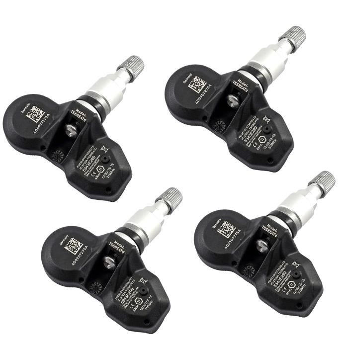 Accessoire Auto Capteurs Pression Pneu TPMS - Lot De 4 Valves En Caoutchouc/Métal - Compatible Voiture & SUV Accessoires Automobile Valve