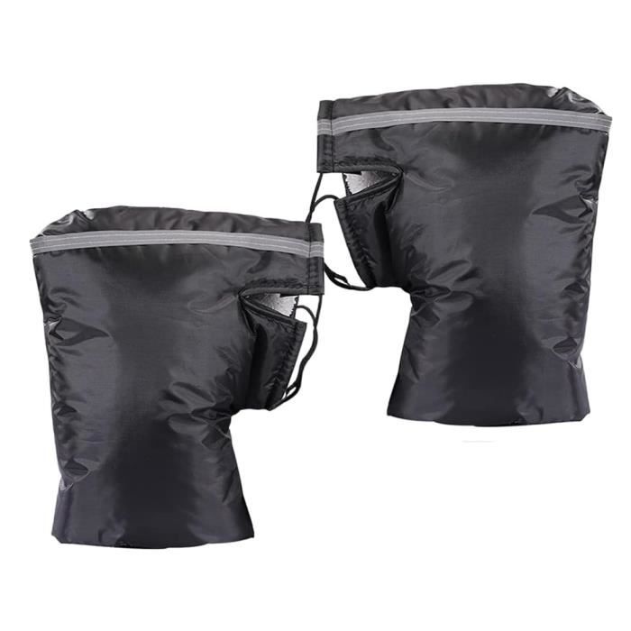 Manchons De Guidon Moto Hiver GOEDCH - Imperméables, Thermiques, Coupe-vent, Cuir PU, Bande Réfléchissante