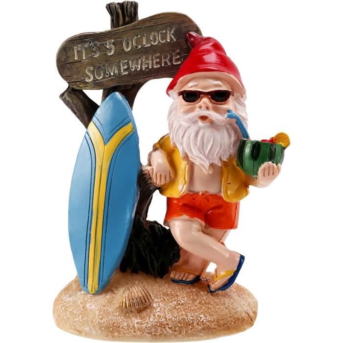 Figurine Lutin De Jardin Avec Pelle - 21cm - Polyrésine - Déco Extérieur Ou Intérieur - Style Vintage