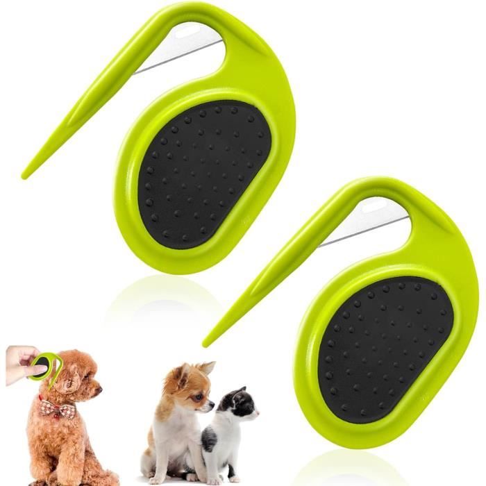 Coupe Noeud Chat Poil Long, 2 Pièces Coupe Noeud Chat, Peigne Chat, Brosse pour Chien à Poils
