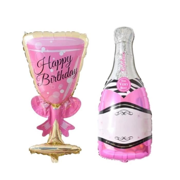 Ballon 2 PC Rose Champagne Coupe Bière Bouteille Feuille Ballons Saint  Valentin Décoration De Mariage Gonflable - Cdiscount Maison