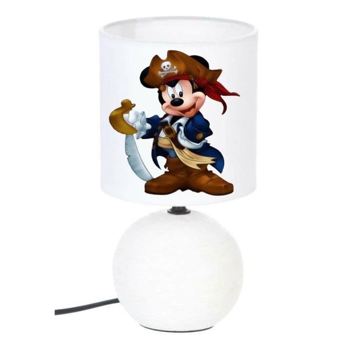 Lampe De Chevet Mickey Mouse Personnalisée Avec Prénom - Création Artisanale