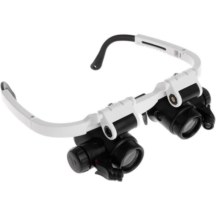 Loupe Serretête avec lumière LED Loupe montée sur la tête 8X 23X[1049
