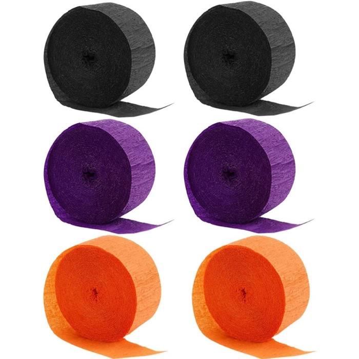 ANCLLO Serpentins En Papier Crépon 6 Couleurs - Décoration Fête Anniversaire Mariage Festival - Lot De 6 Rouleaux