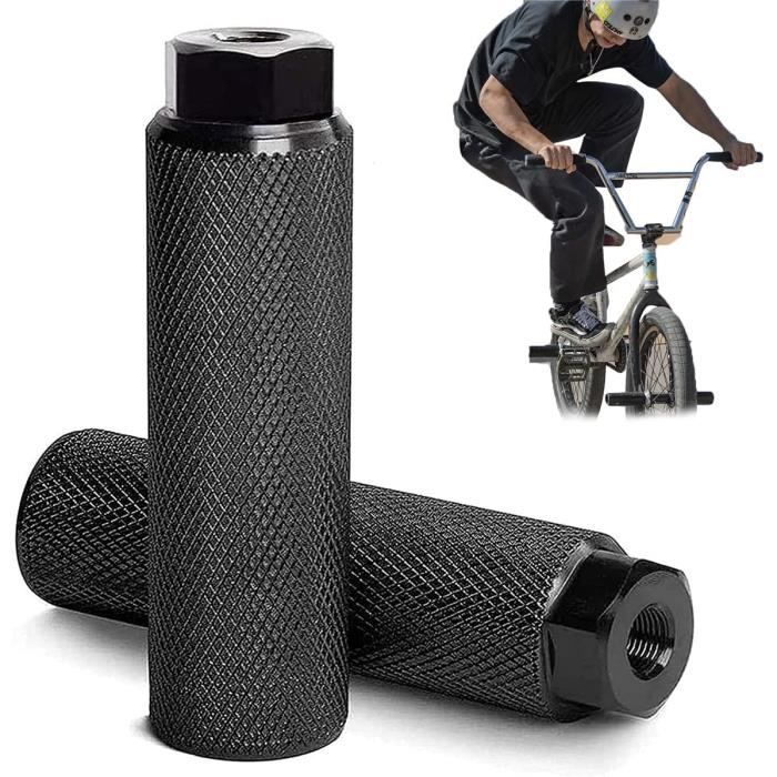 2 Repose-Pieds Vélo En Alliage Alu - Antidérapants - Pour BMX, VTT, Vélo Enfants/Adultes