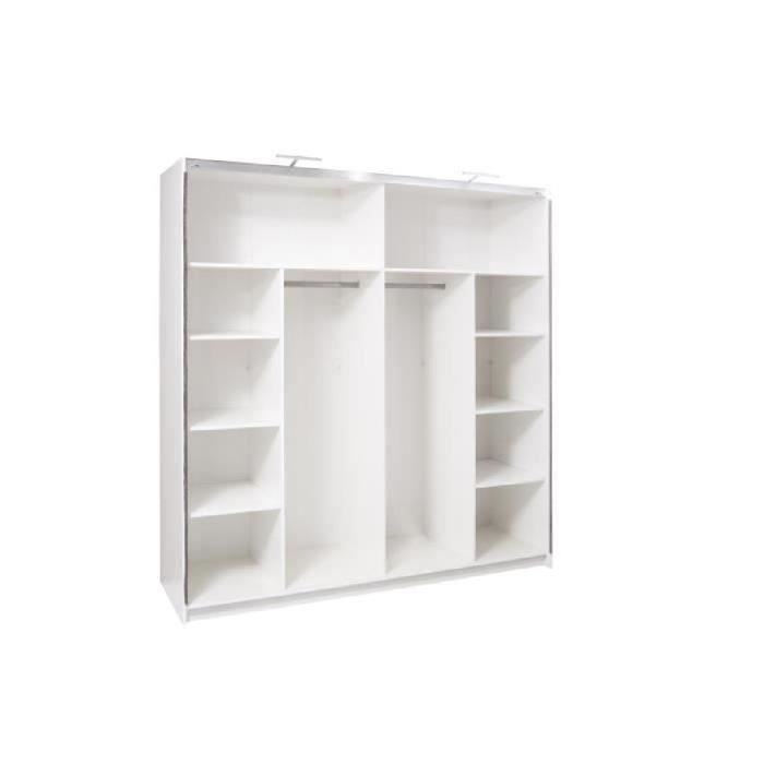 Price Factory Armoire Renato 2 Portes Coulissantes Avec Miroirs