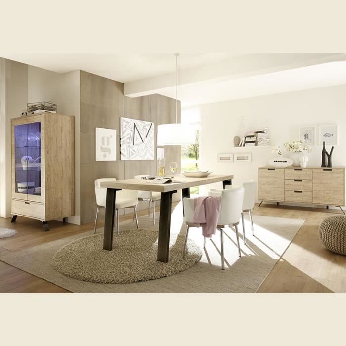 Salle A Manger Complete Moderne Couleur Bois Clair Jace 170 Cm