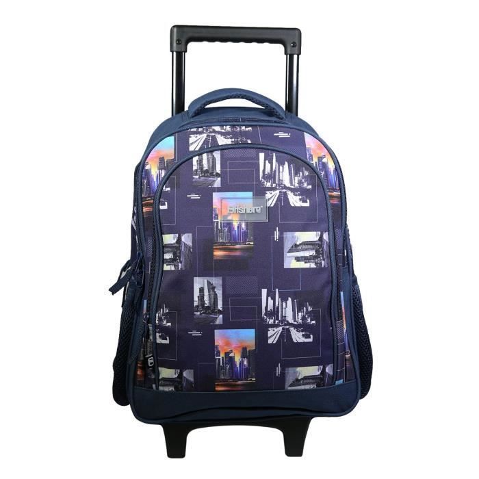 Sac à Dos à Roulettes Primaire Fille Bagtrotter - Licorne Rose Bleu Confortable