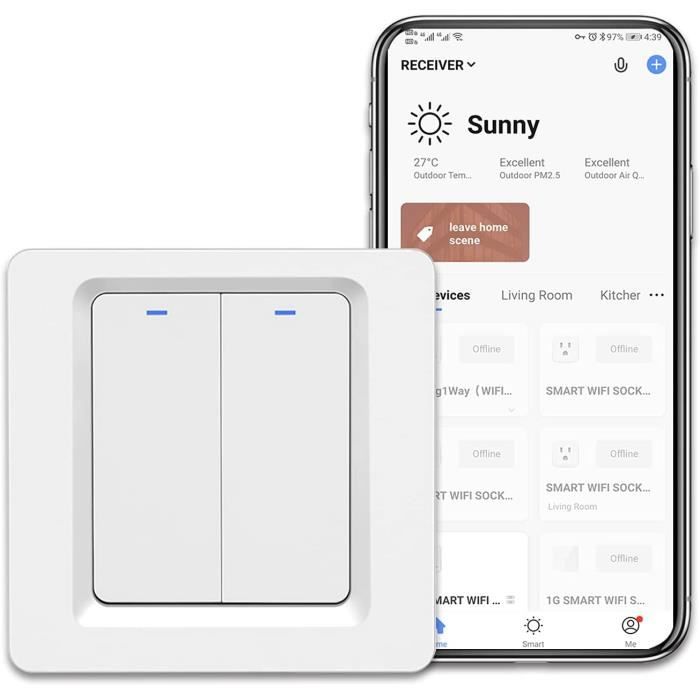 Bouton Poussoir Intelligent Sans Fil 2.4GHz – Interrupteur Télécommande (Neuf)