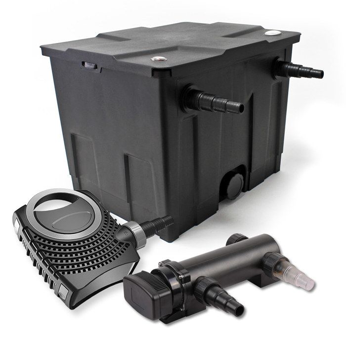 SunSun Kit Complet: CBF-350B Filtre De Bassin Jusqu'à 60000 L Biologique Ctf 8000 Supereco Pompe De Filtration 8000l H 70w Cuv 324 Lampe Uv Uvc C 91986781