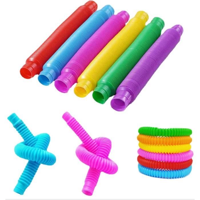 AEIOPRS 12 pcs Mini jouets jouets sensoriels à tuyau élastique multicolore anti stress adaptés aux enfants aux adultes à l'autisme soulagent l'anxiété et le stress AEIOPRS 12 pcs Mini jouets jouets sensoriels à tuyau élastique multicolore anti stress adaptés aux enfants aux adultes à l'autisme soulagent l'anxiété et le stress