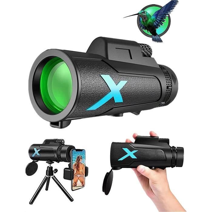 Monoculaire Télescope 10-30x50 HD Étanche Avec Adaptateur Smartphone – Observation Oiseaux, Randonnée, Chasse, Camping